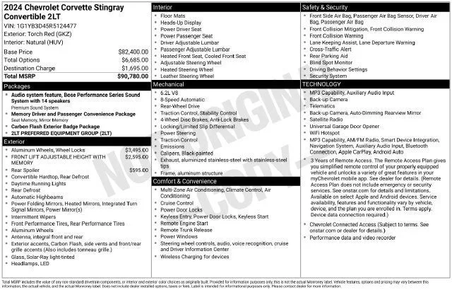 2024 Chevrolet Corvette Stingray 2LT photo 7
