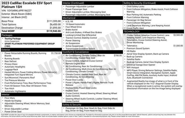 2023 Cadillac Escalade ESV 4WD Sport Platinum photo 2