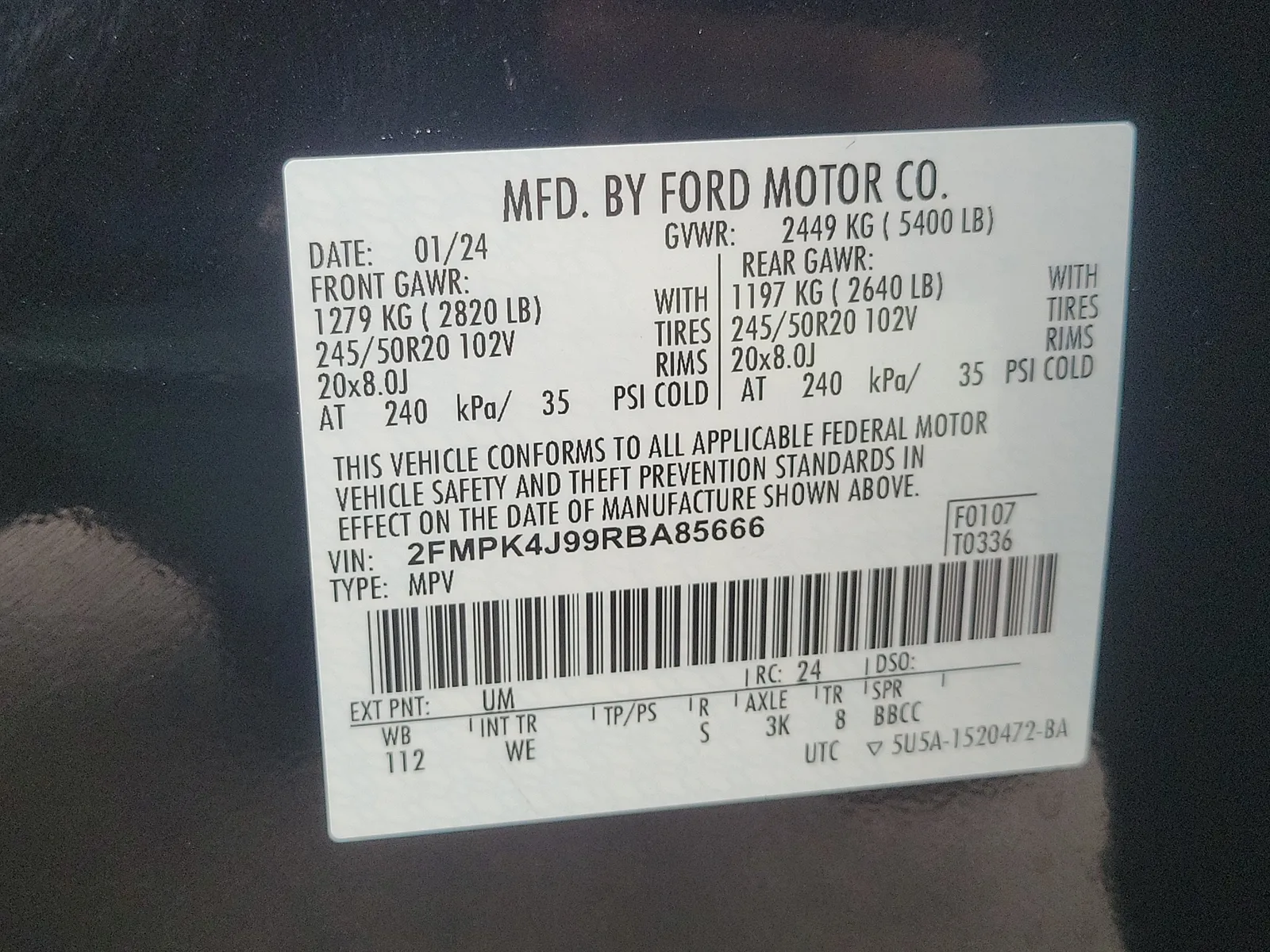 2024 Ford Edge ST-Line 4WD photo 34
