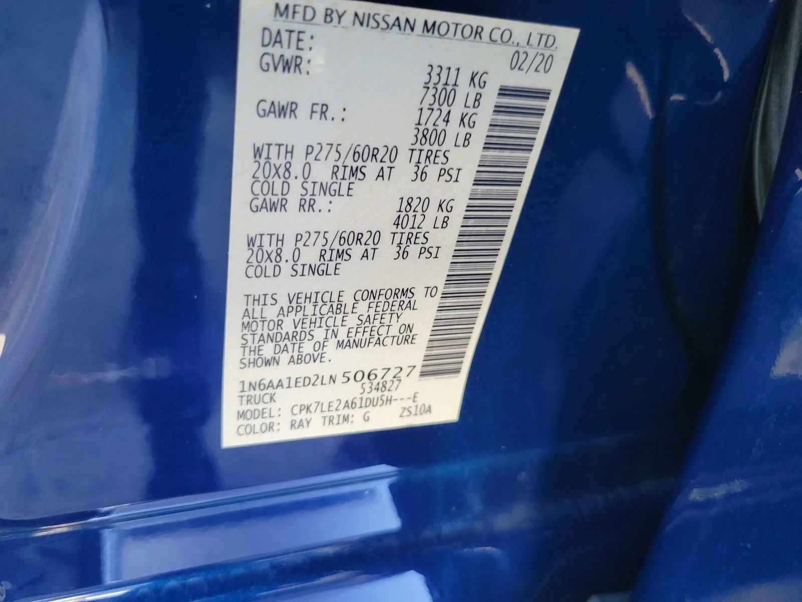 2020 Nissan Titan SL photo 30