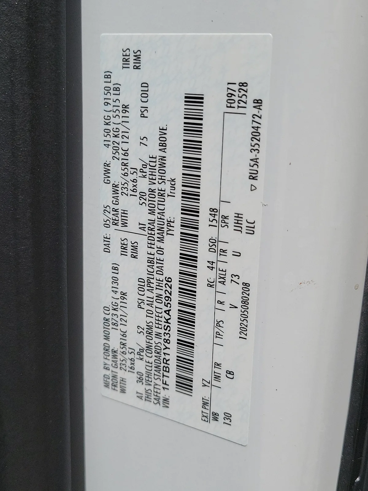 2025 Ford Transit Cargo Van Base photo 28