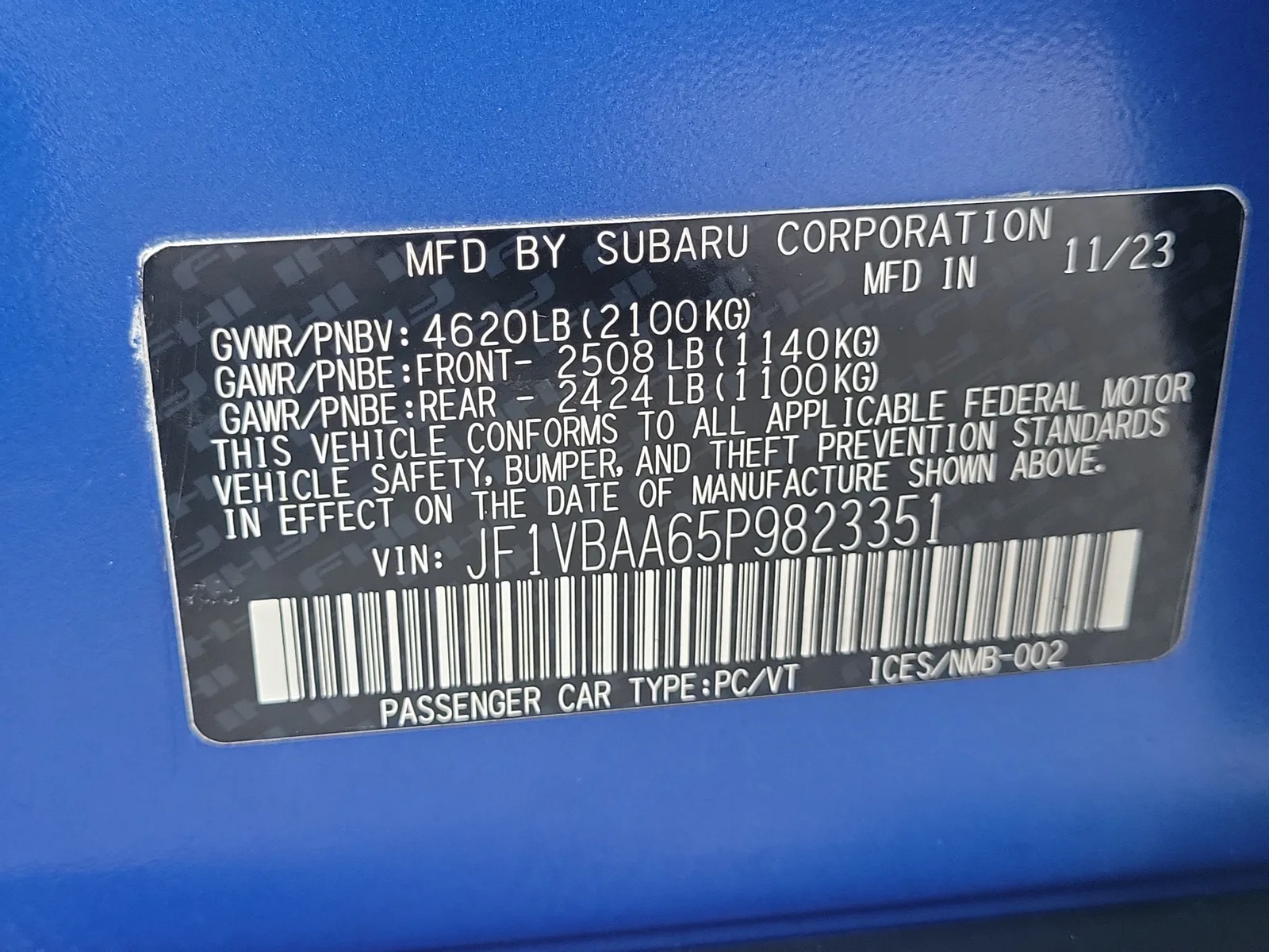 2023 Subaru WRX Base photo 33