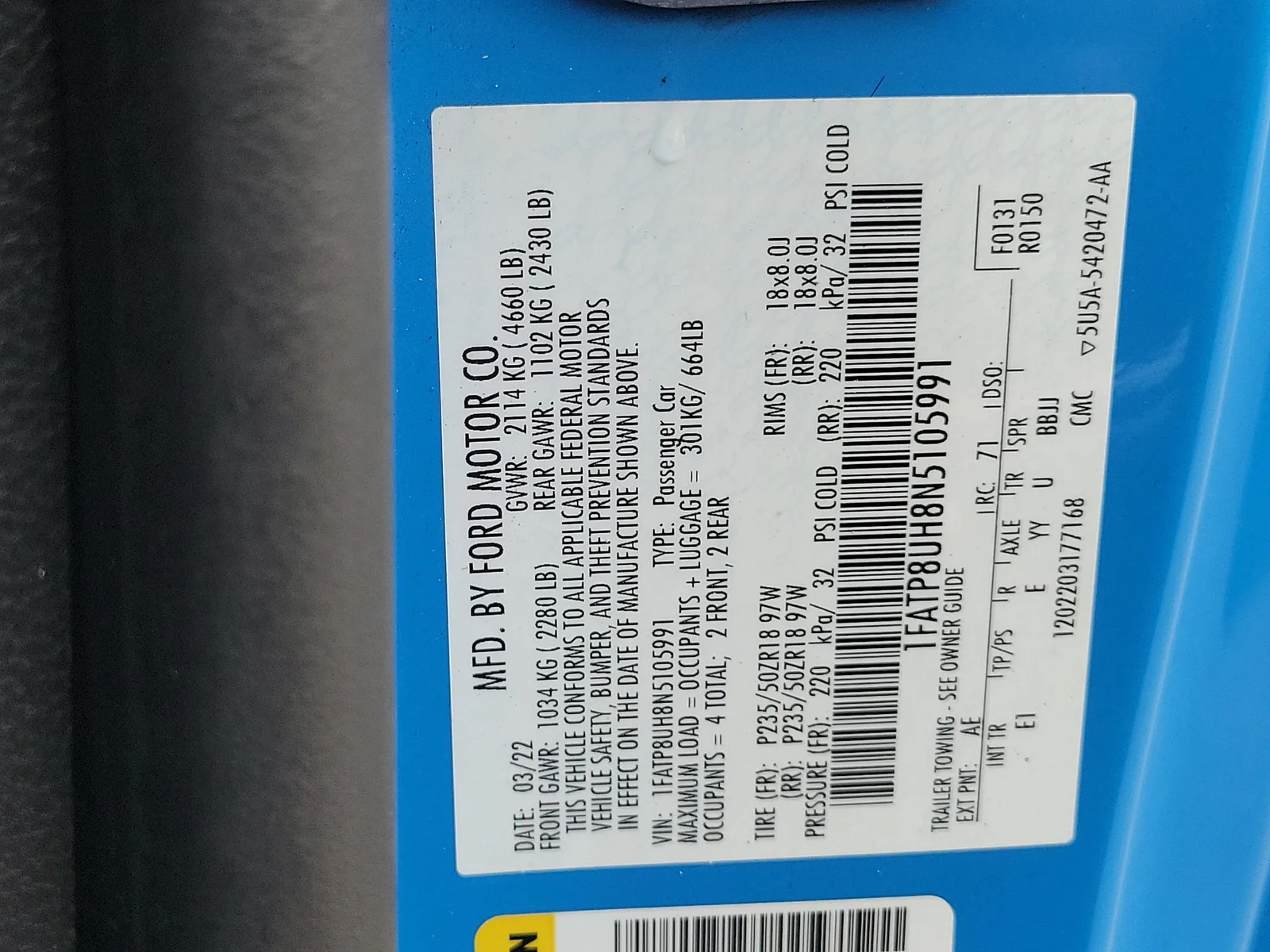 2022 Ford Mustang EcoBoost Premium photo 28