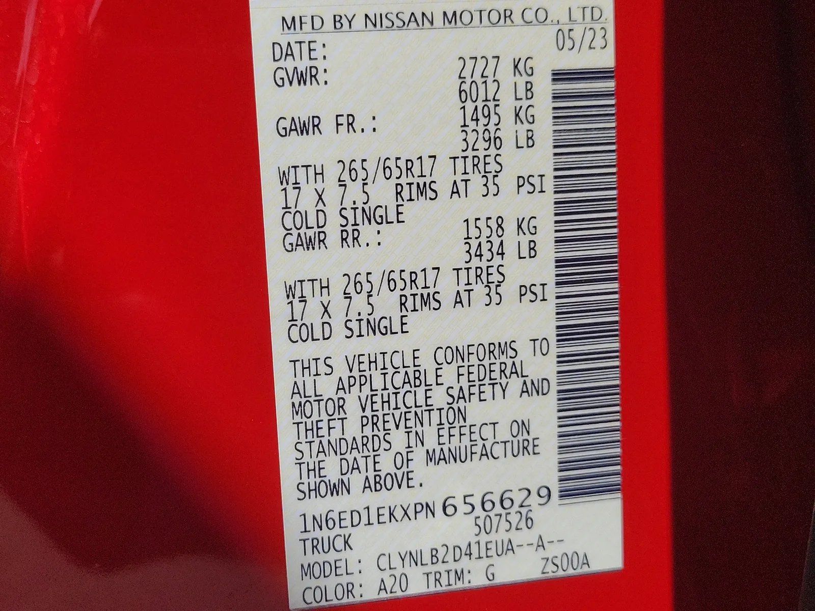 2023 Nissan Frontier SV 4WD photo 32