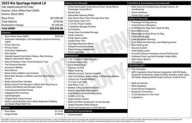 2023 Kia Sportage Hybrid LX photo 7
