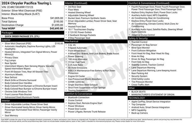 2024 Chrysler Pacifica Touring L photo 7