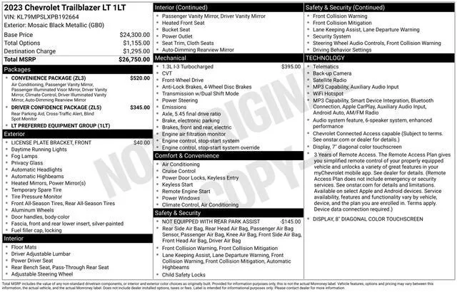 2023 Chevrolet Trailblazer LT photo 2