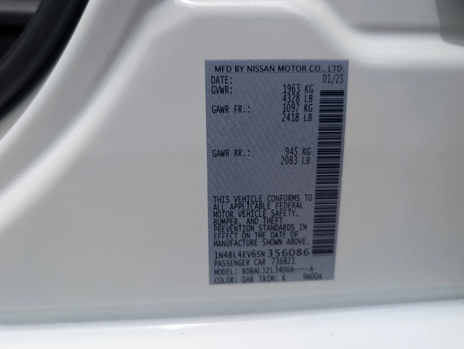 2025 Nissan Altima SL photo 19