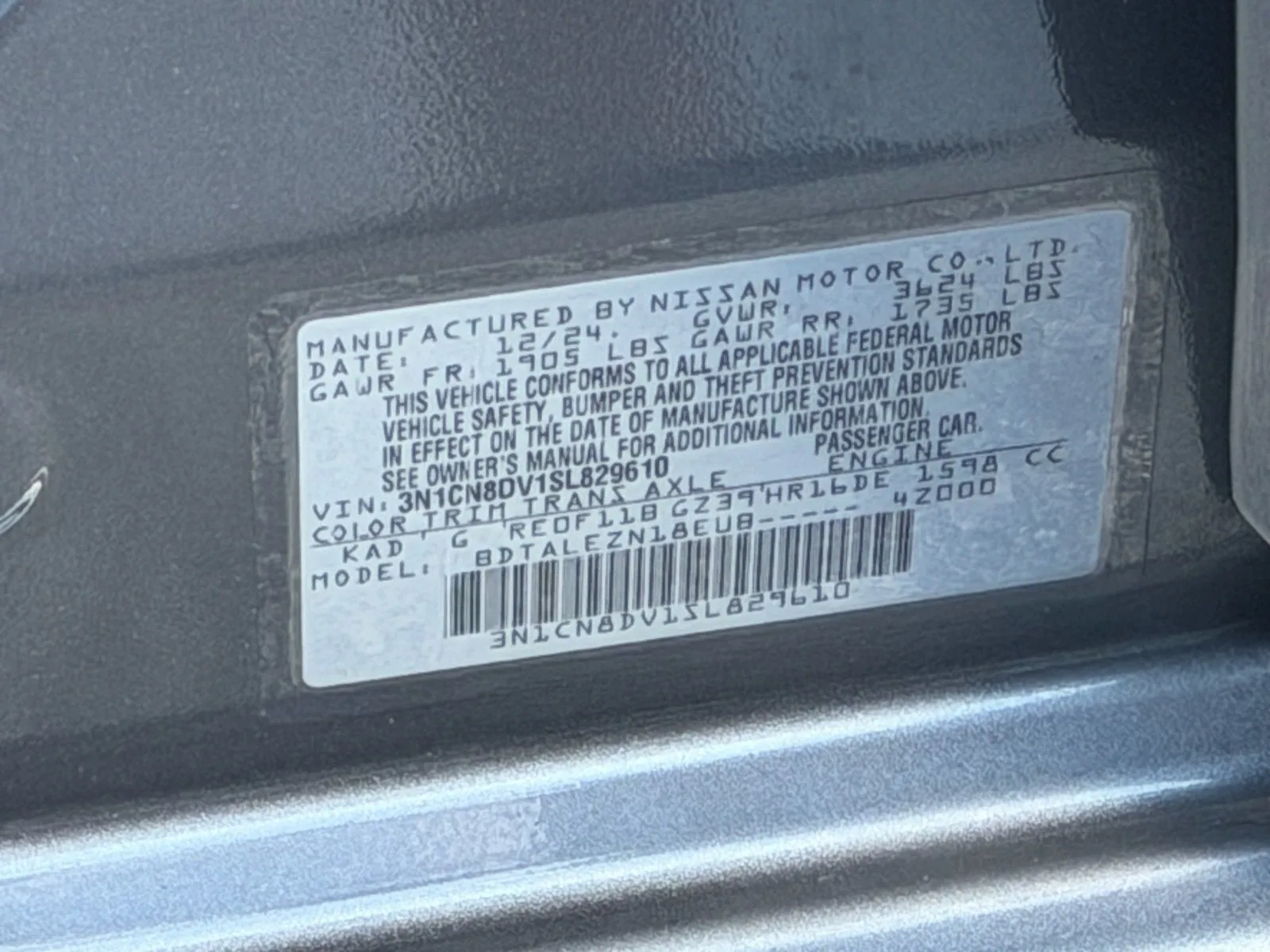 2025 Nissan Versa S photo 20