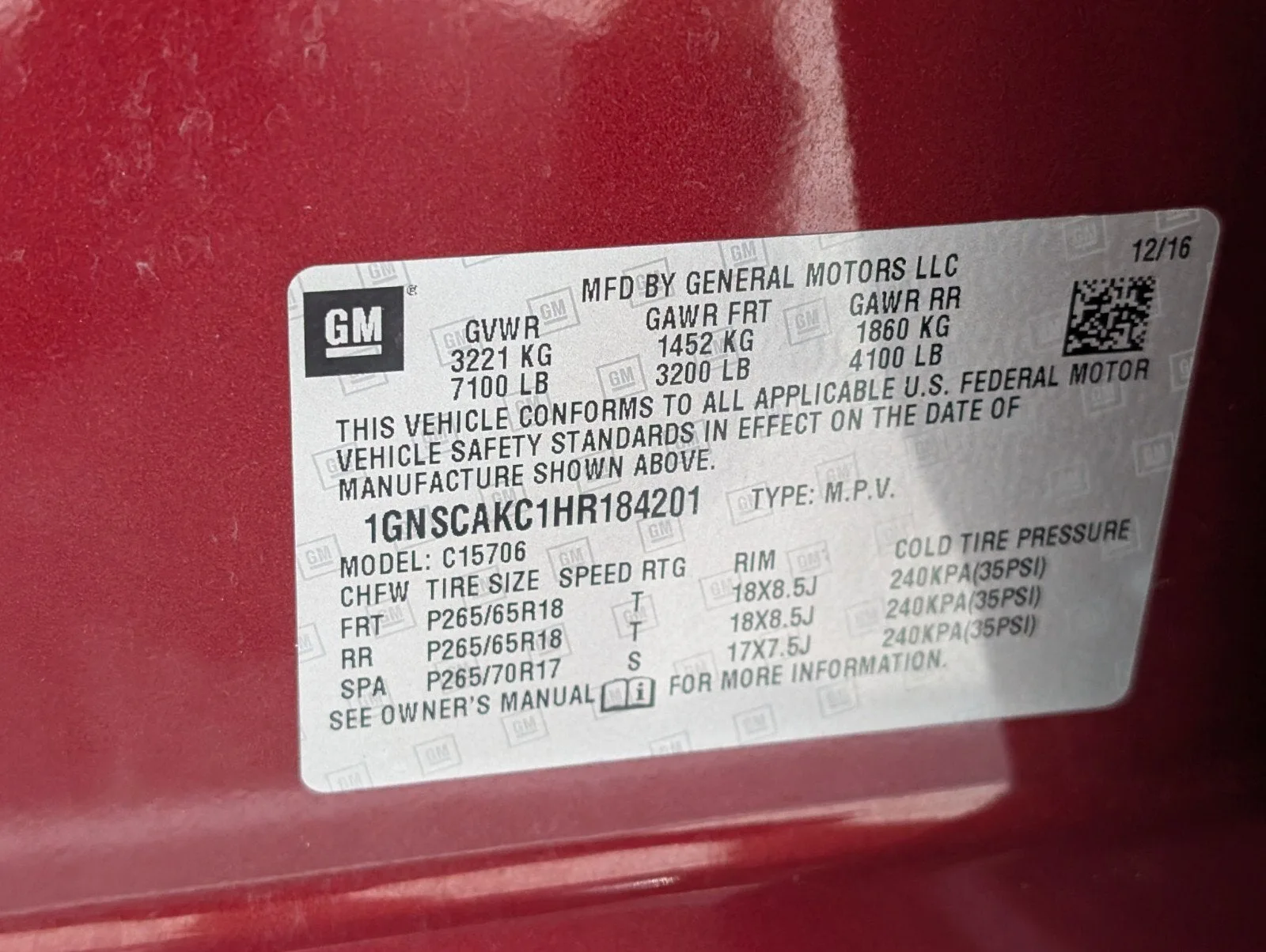 2017 Chevrolet Tahoe LS photo 20